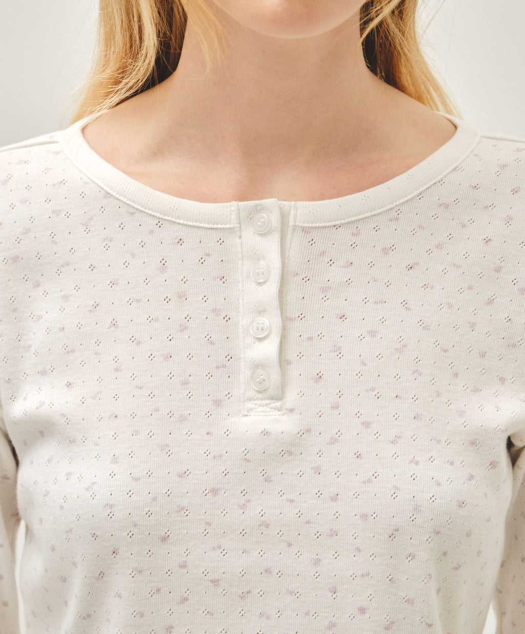 Marithe & Francois Girbaud - Flower Pattern Long Sleeve Tee (Ivory) product image 4 | TRAB K-Fashion Australia