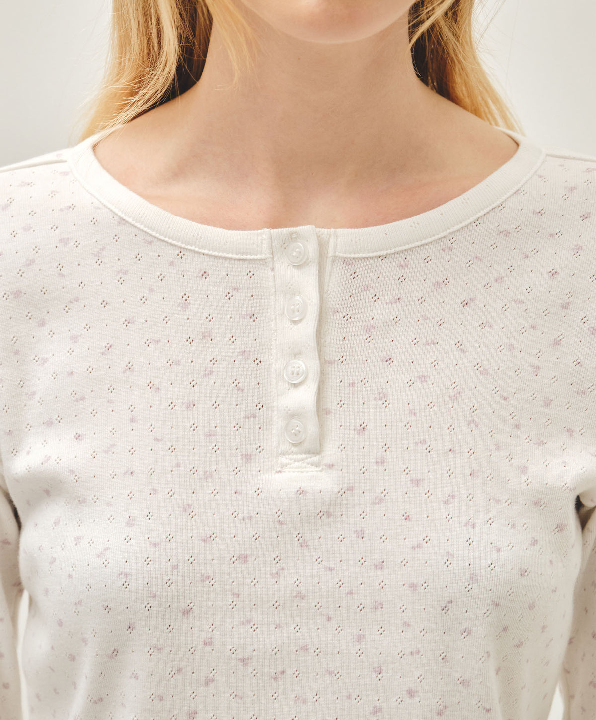 Marithe & Francois Girbaud - Flower Pattern Long Sleeve Tee (Ivory) product image 4 | TRAB K-Fashion Australia