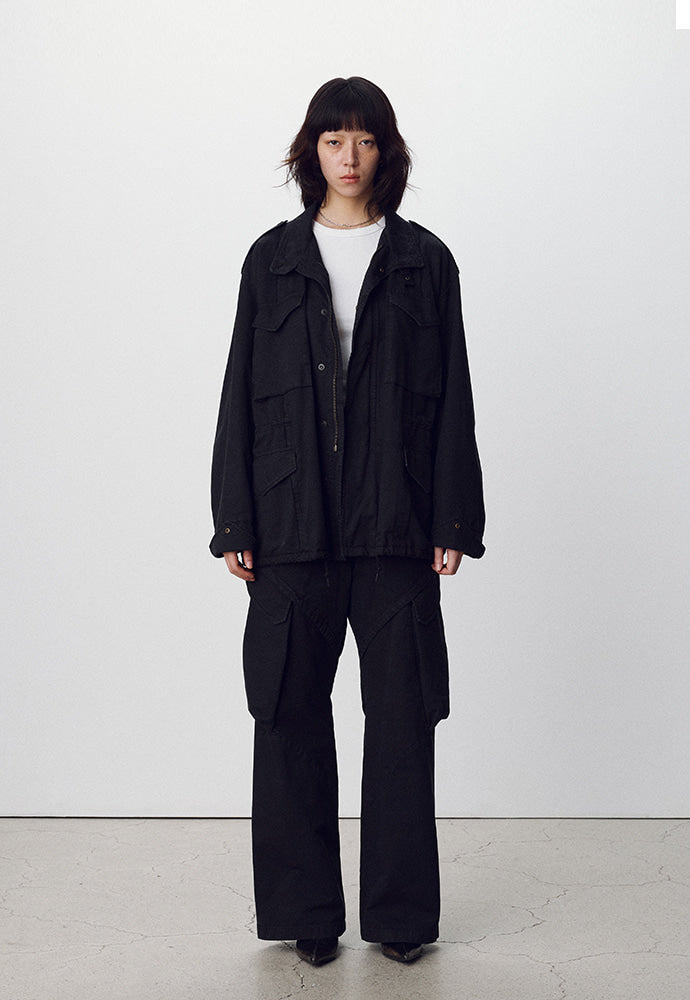Tonywack - Garment-Dyed Gabardine Oversized Military Jacket (Carbon Pigment) product image 2 | TRAB K-Fashion Australia