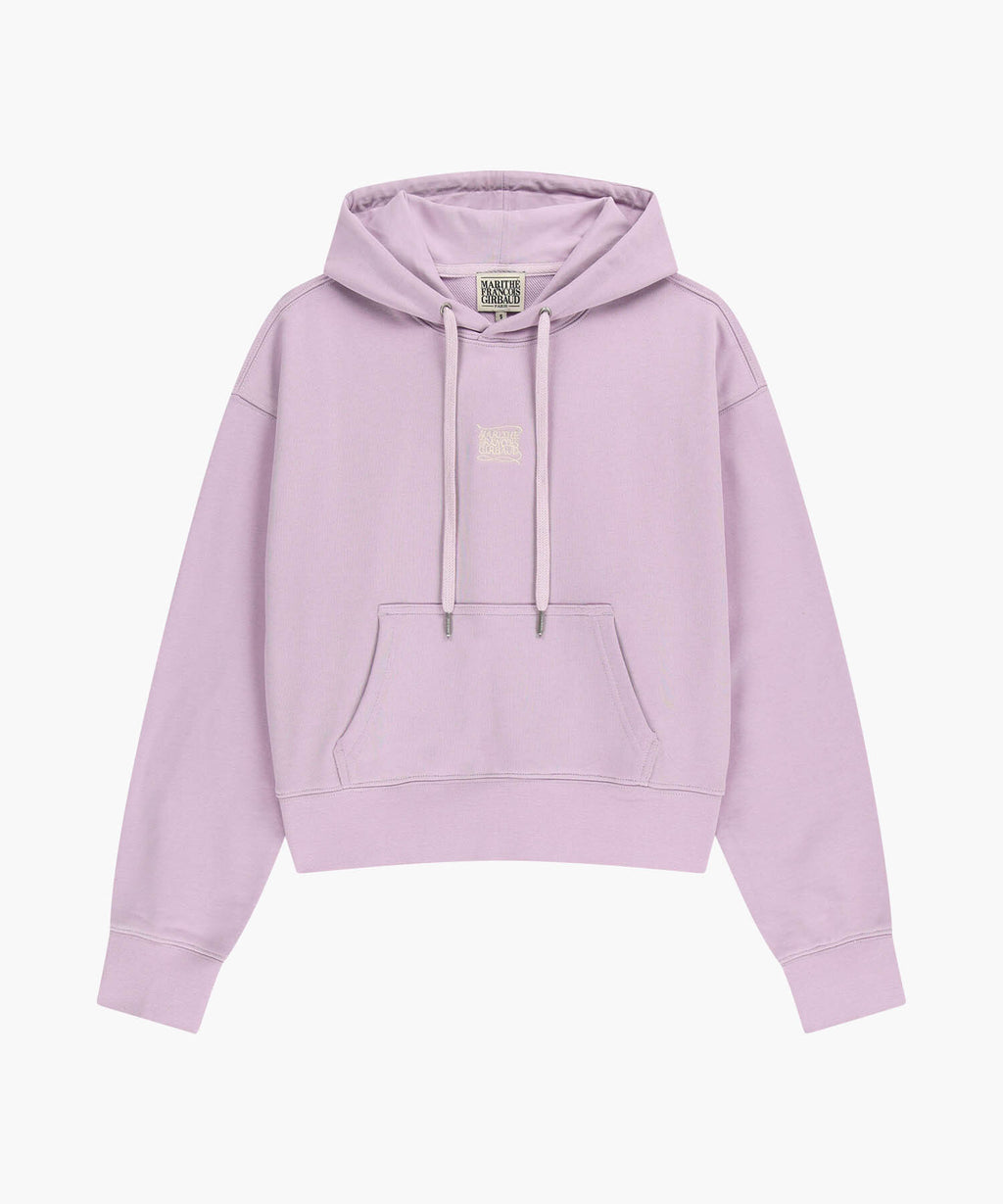 Marithe & Francois Girbaud - Drawing Classic Logo Crop Hoodie (Lavender) product image 6 | TRAB K-Fashion Australia