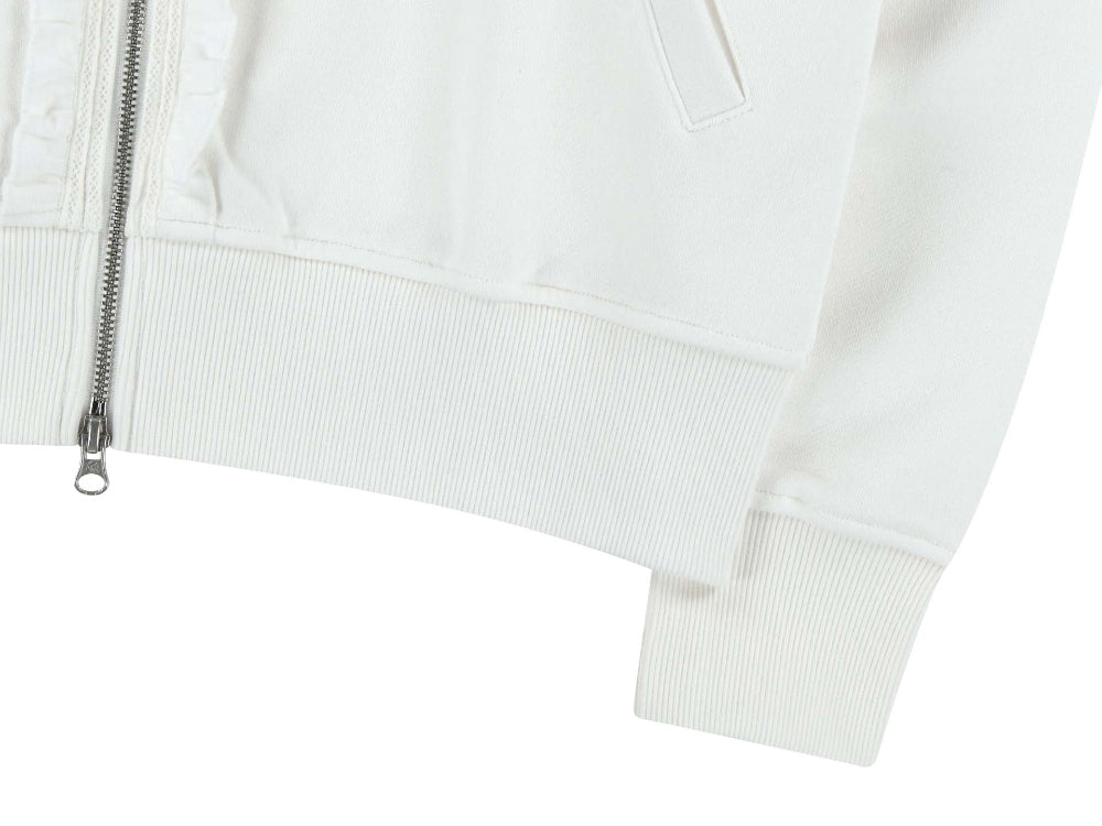Coyseio - Ruffle Lace Hood Zip-Up (White) product image 11 | TRAB K-Fashion Australia