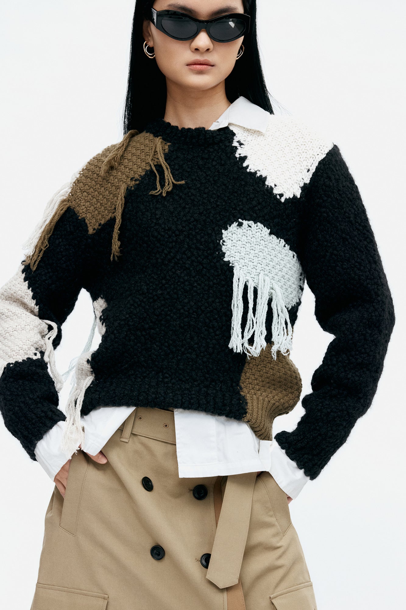 Andersson Bell - Sylvia Abstract Patchwork Sweater (Black) product image 5 | TRAB K-Fashion Australia