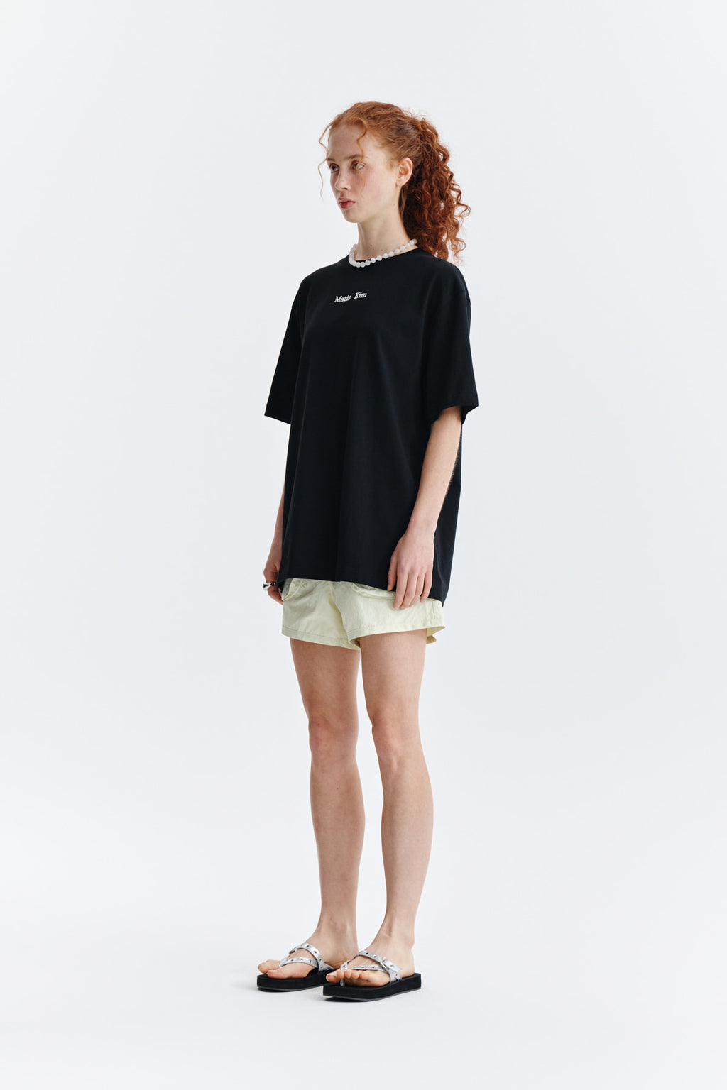 Matin Kim - Embroidery Small Logo Oversize Top (Black) product image 6 | TRAB K-Fashion Australia