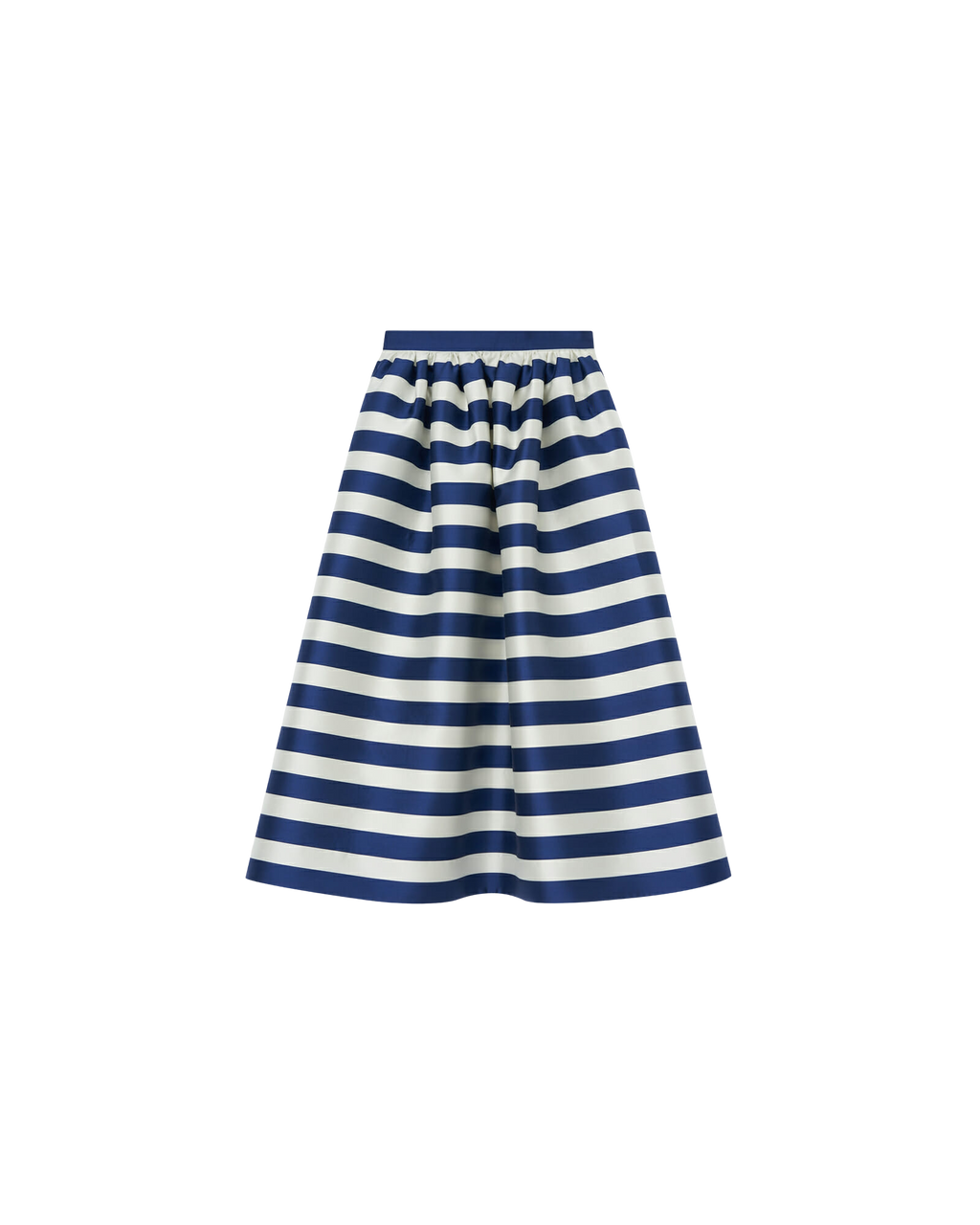 Kimhe Kim - Striped Mikado Silk Midi Skirt (Navy) product image 6 | TRAB K-Fashion Australia