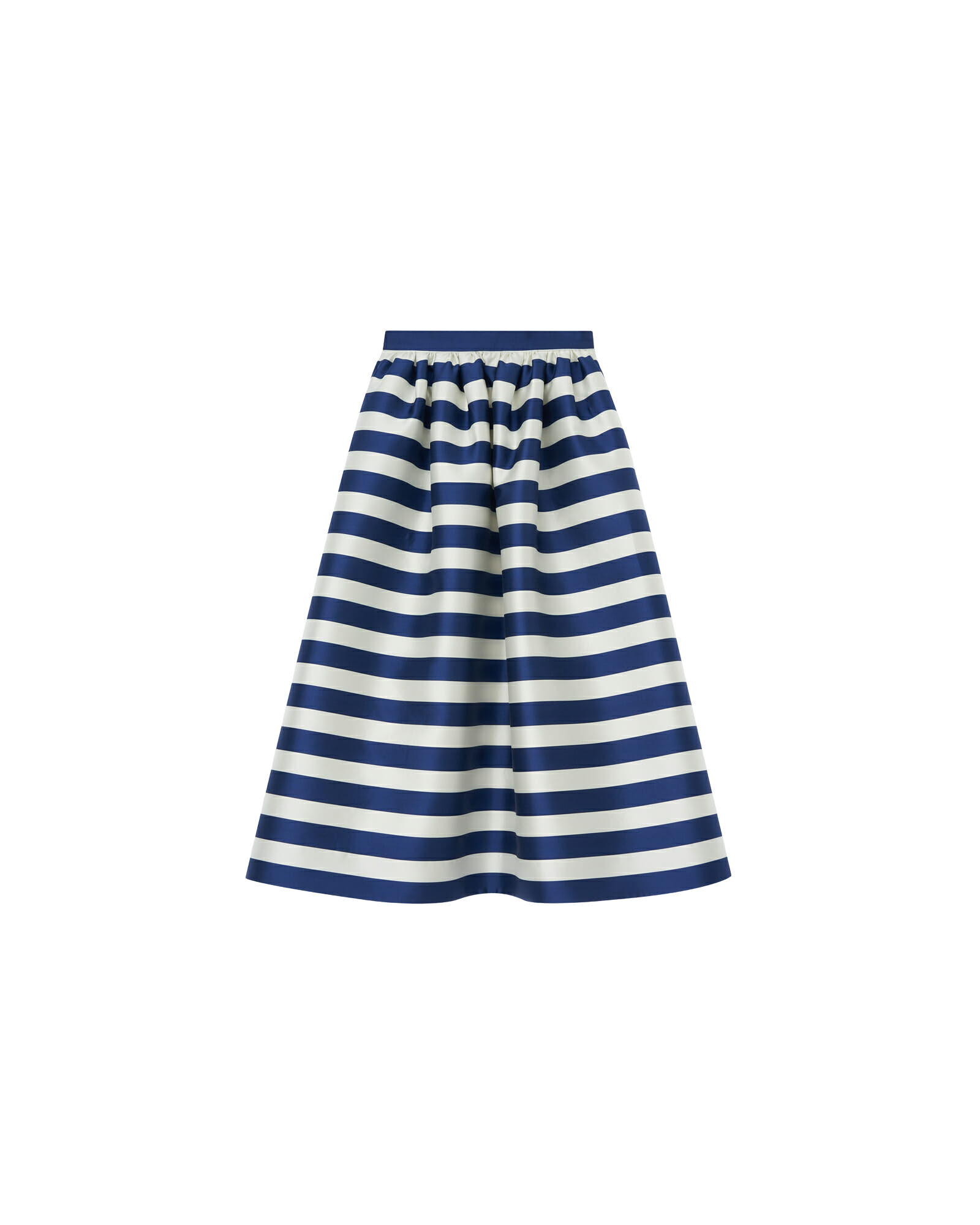 Kimhe Kim - Striped Mikado Silk Midi Skirt (Navy) product image 6 | TRAB K-Fashion Australia