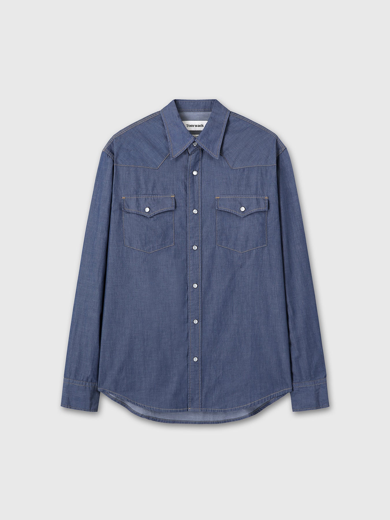 Tonywack - Washed Chambray Western Shirt Italian Fabric (Medium Indigo) product image 7 | TRAB K-Fashion Australia