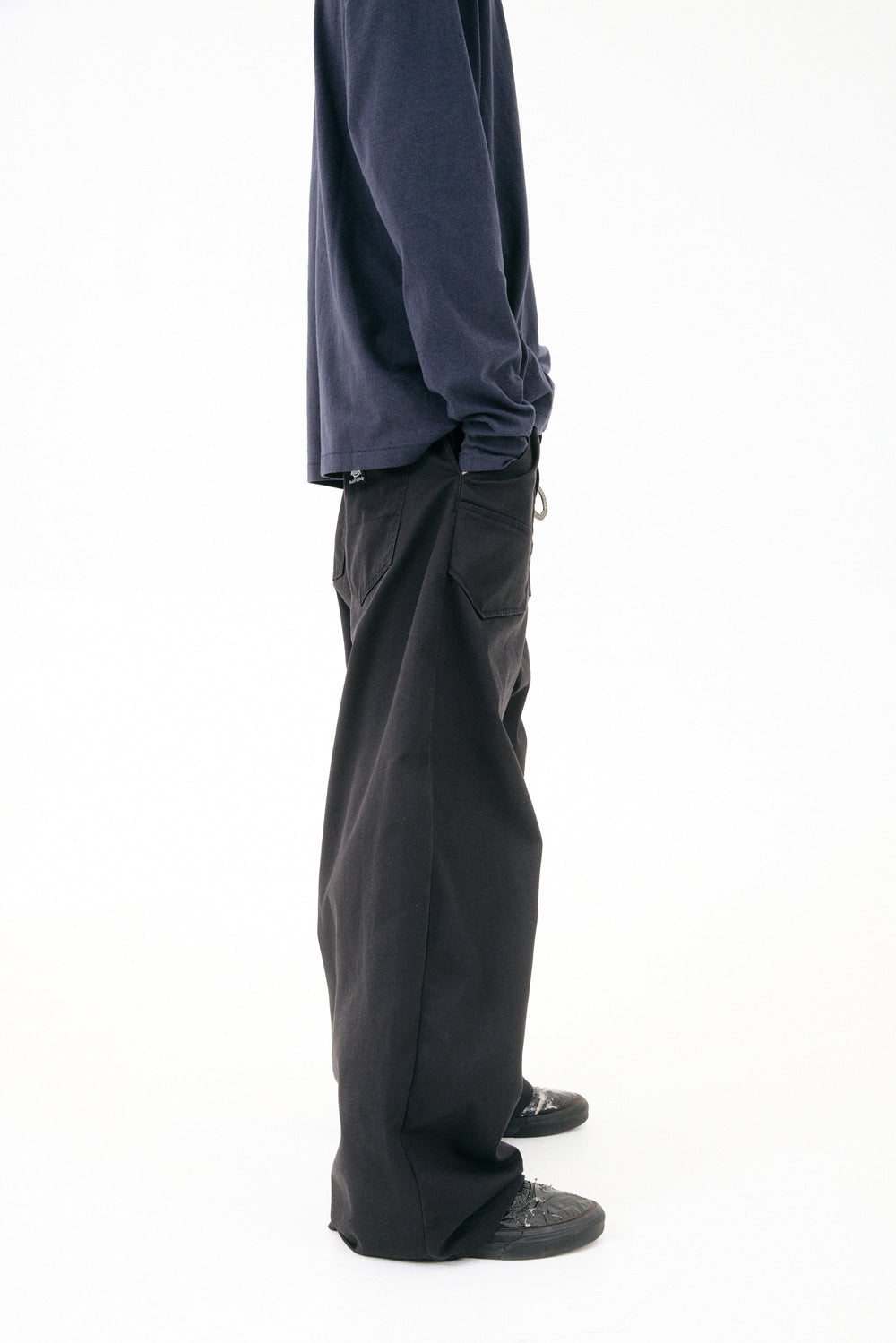 Hatchingroom - Wide Curve Carpenter Pants (Black) product image 13 | TRAB K-Fashion Australia