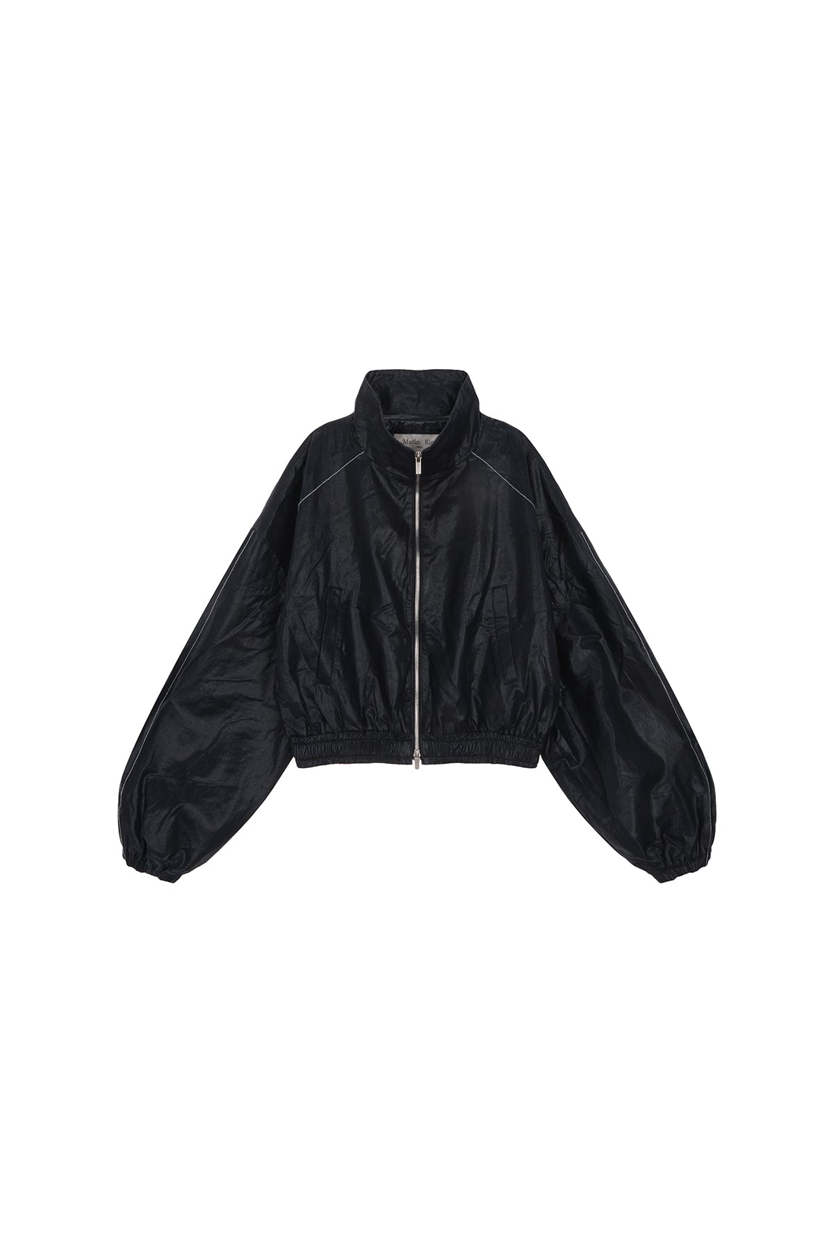Matin Kim - Matin Rough Coating Crop Bomber (Navy) product image 2 | TRAB K-Fashion Australia