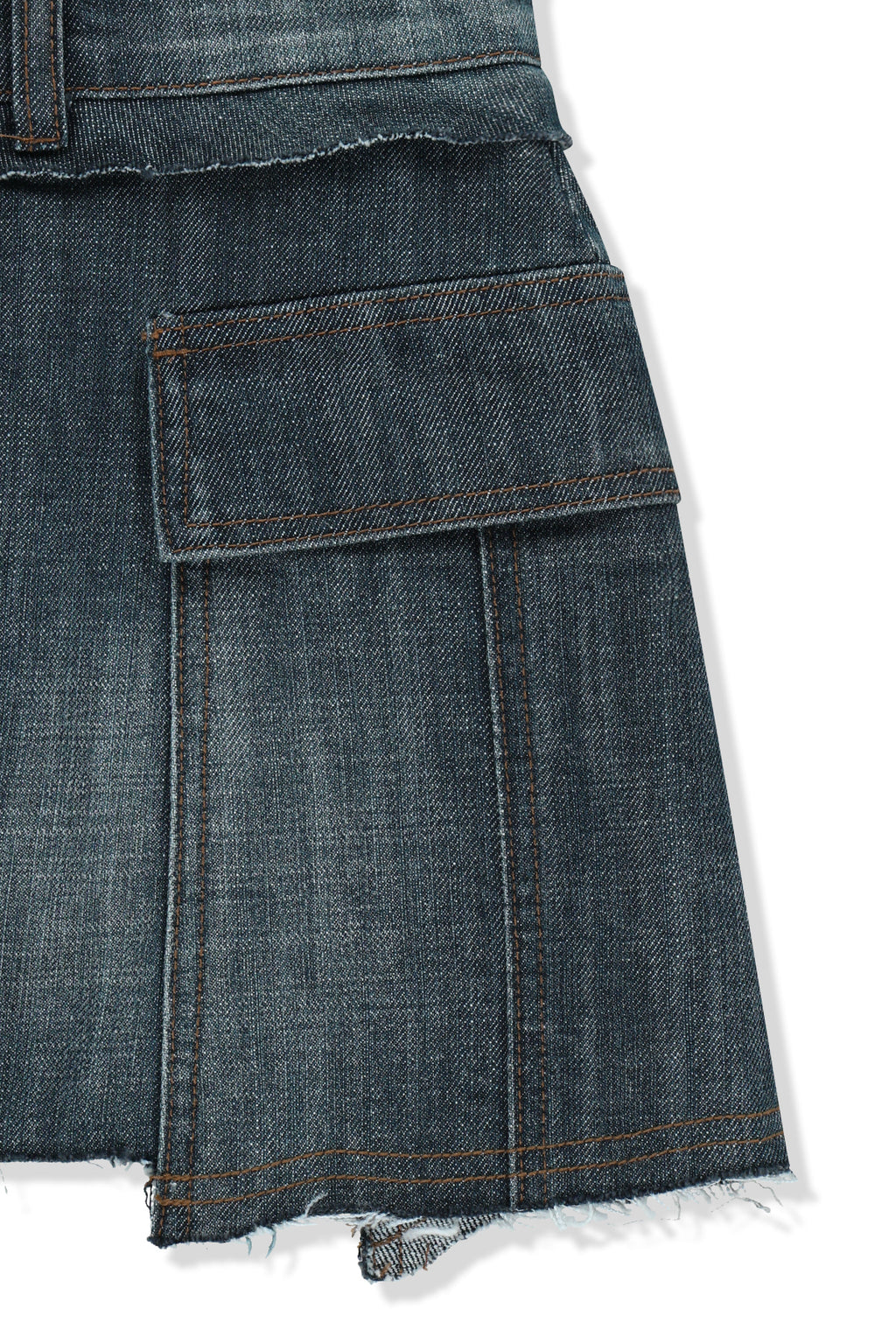 Matin Kim - Cargo Mini Denim Skort (Blue) product image 4 | TRAB K-Fashion Australia