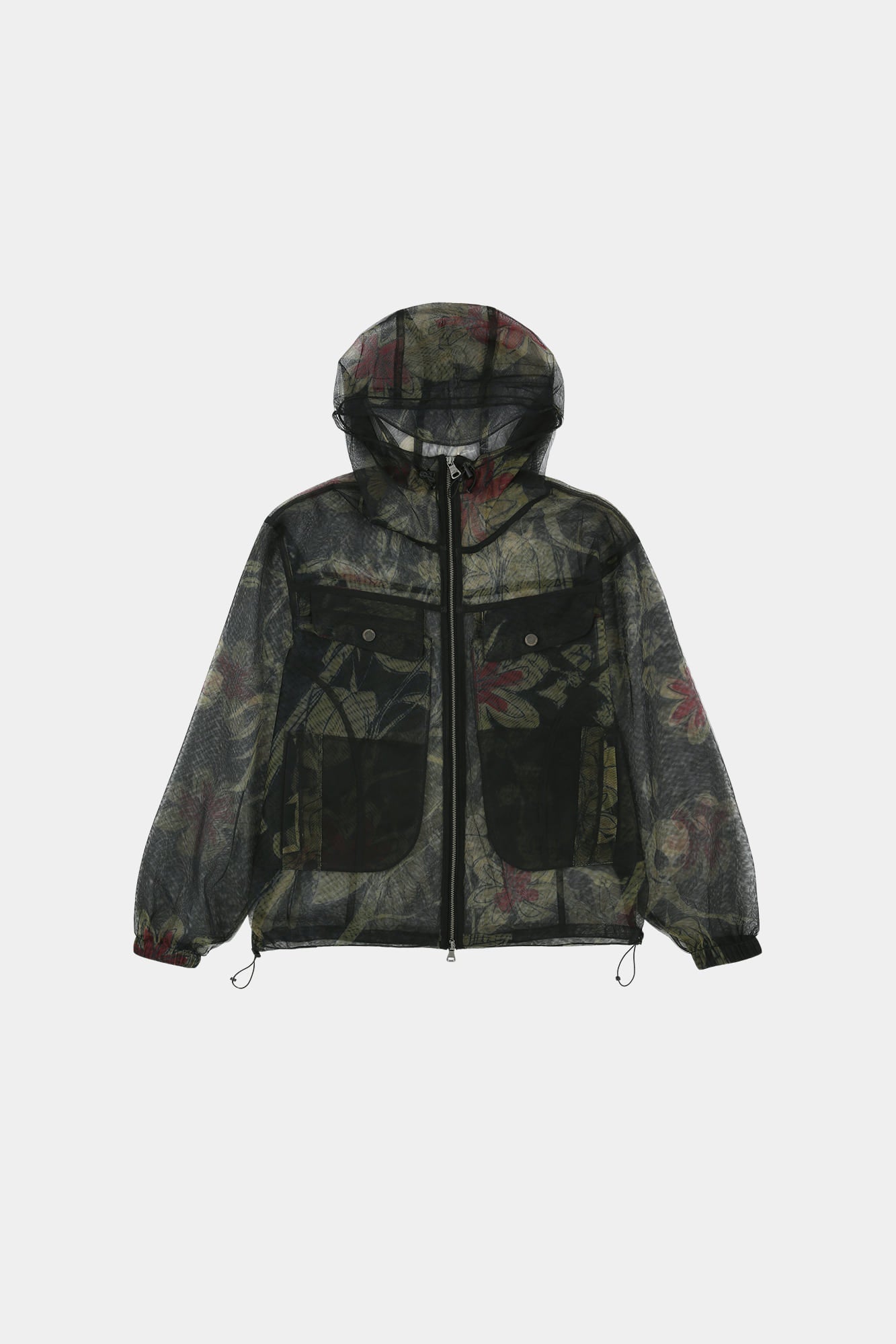 Andersson Bell - Flower Sheer Hoodie Jacket (Black) product image 8 | TRAB K-Fashion Australia
