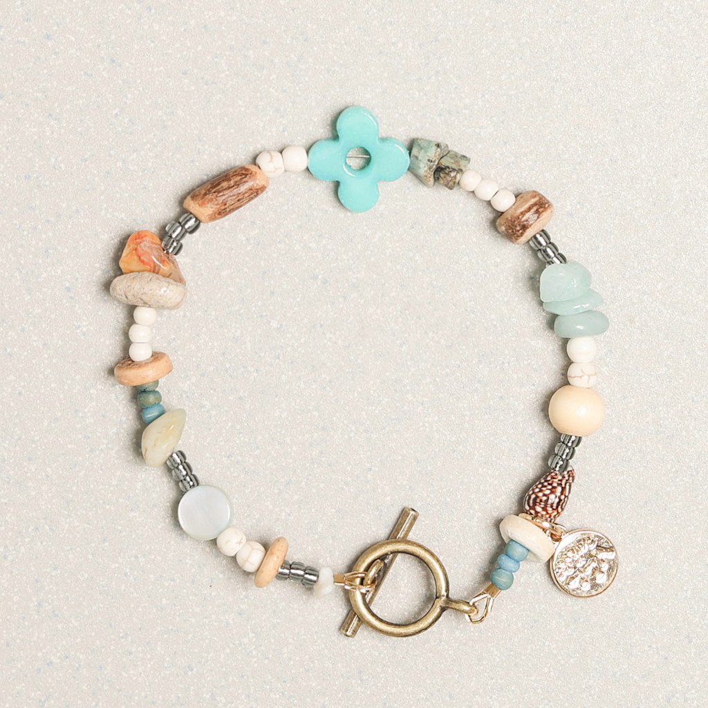Towtow Archive - Clover Symbol Bracelet Turquoise (OC) product image 1 | TRAB K-Fashion Australia