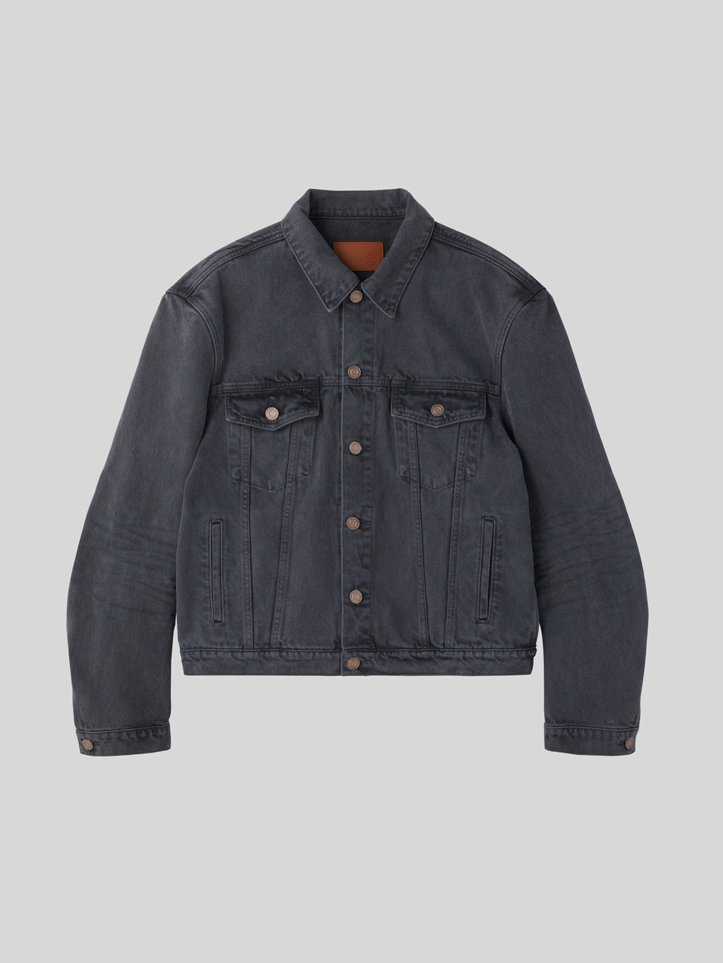 Recto - Signature Denim Trucker Jacket (Dark Grey) product image 4 | TRAB K-Fashion Australia
