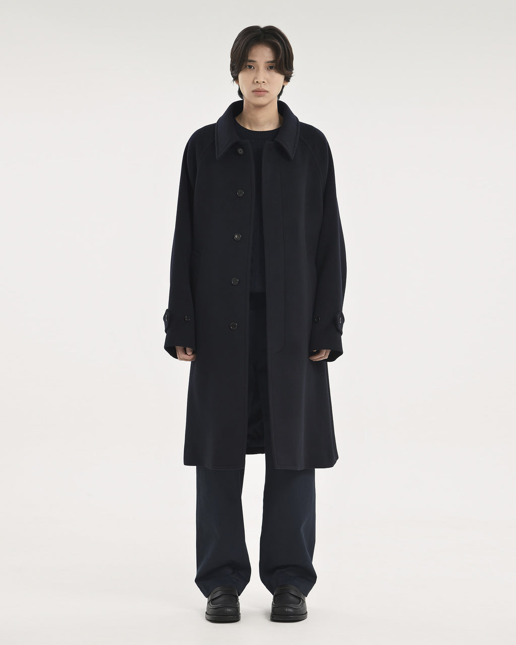 Brownyard - Balmacaan Coat (Dark Navy) product image 1 | TRAB K-Fashion Australia