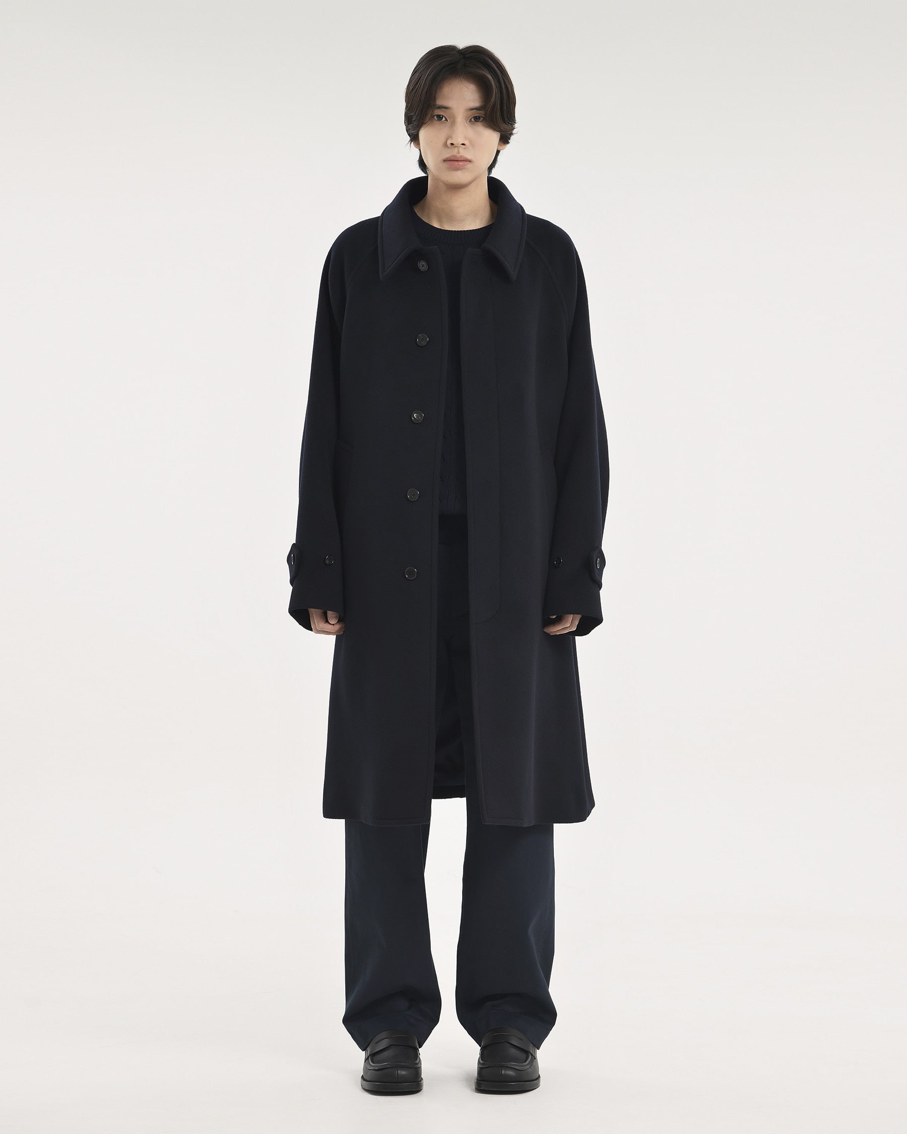 Brownyard - Balmacaan Coat (Dark Navy) product image 1 | TRAB K-Fashion Australia