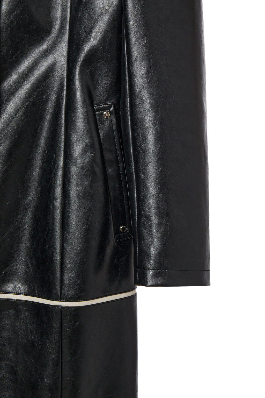 Deinet - Faux Leather Contrast Jacket (Black) product image 12 | TRAB K-Fashion Australia