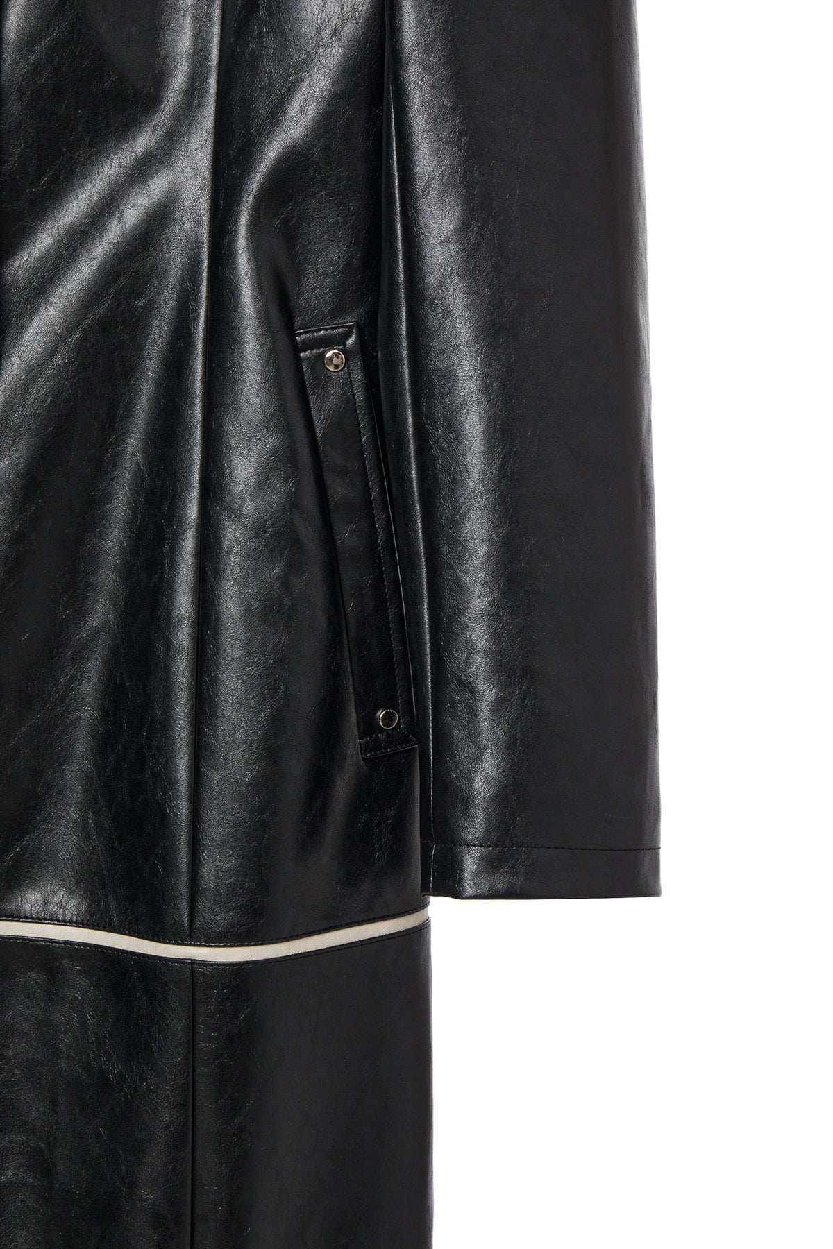 Deinet - Faux Leather Contrast Jacket (Black) product image 12 | TRAB K-Fashion Australia