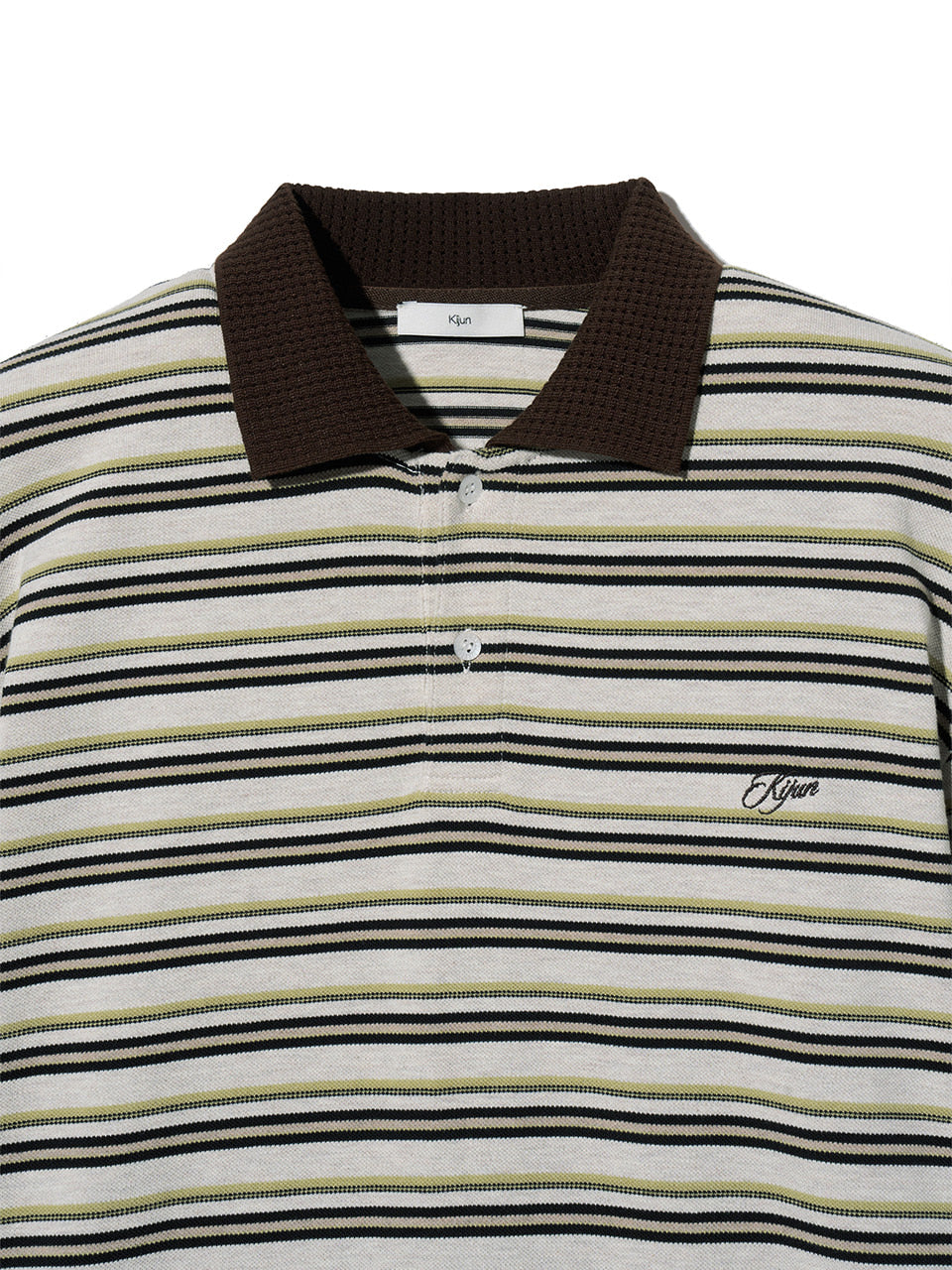 Kijun - Fresh Border Pique Polo (Brown) product image 9 | TRAB K-Fashion Australia