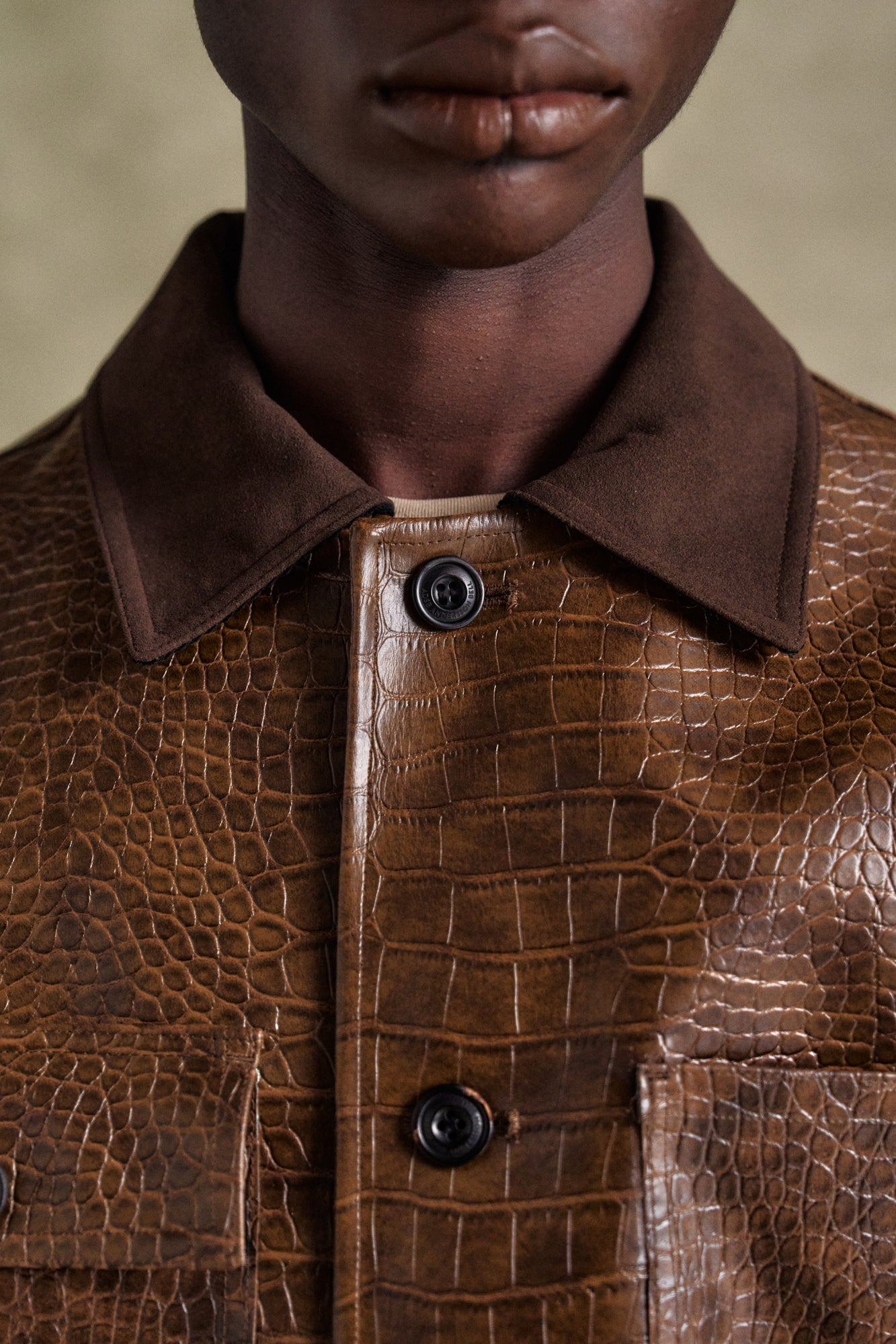 Andersson Bell - Faux Leather Work Jacket (Brown) product image 4 | TRAB K-Fashion Australia