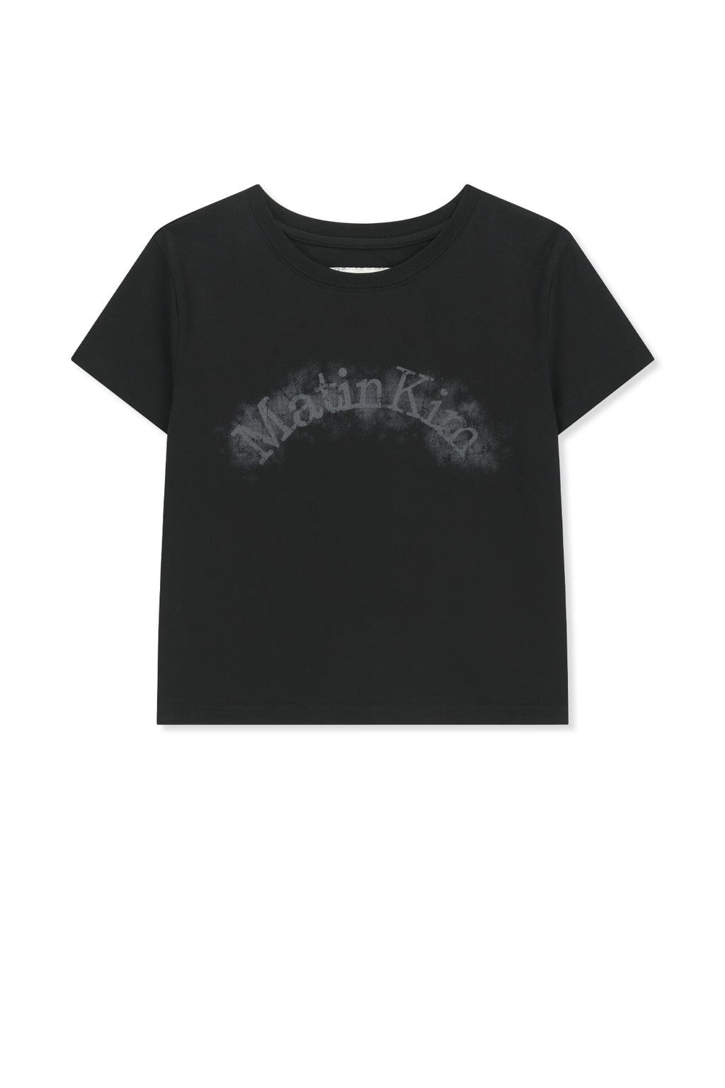 Matin Kim - Matin Kim Arch Logo Crop Top (Black) product image 1 | TRAB K-Fashion Australia