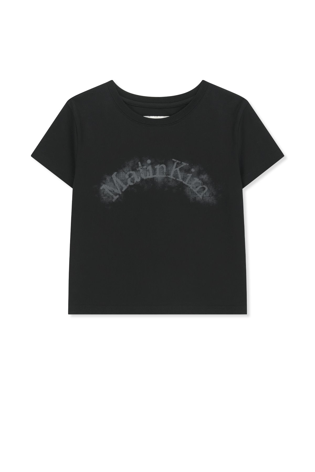 Matin Kim - Matin Kim Arch Logo Crop Top (Black) product image 1 | TRAB K-Fashion Australia