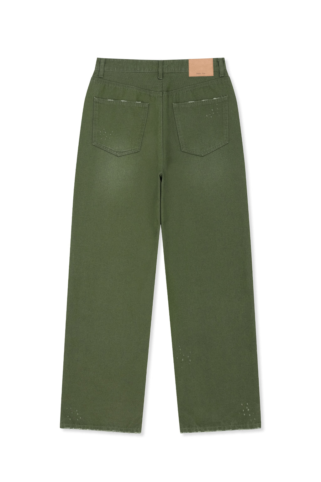 Matin Kim - Distressed Denim Pants (Khaki) product image 3 | TRAB K-Fashion Australia
