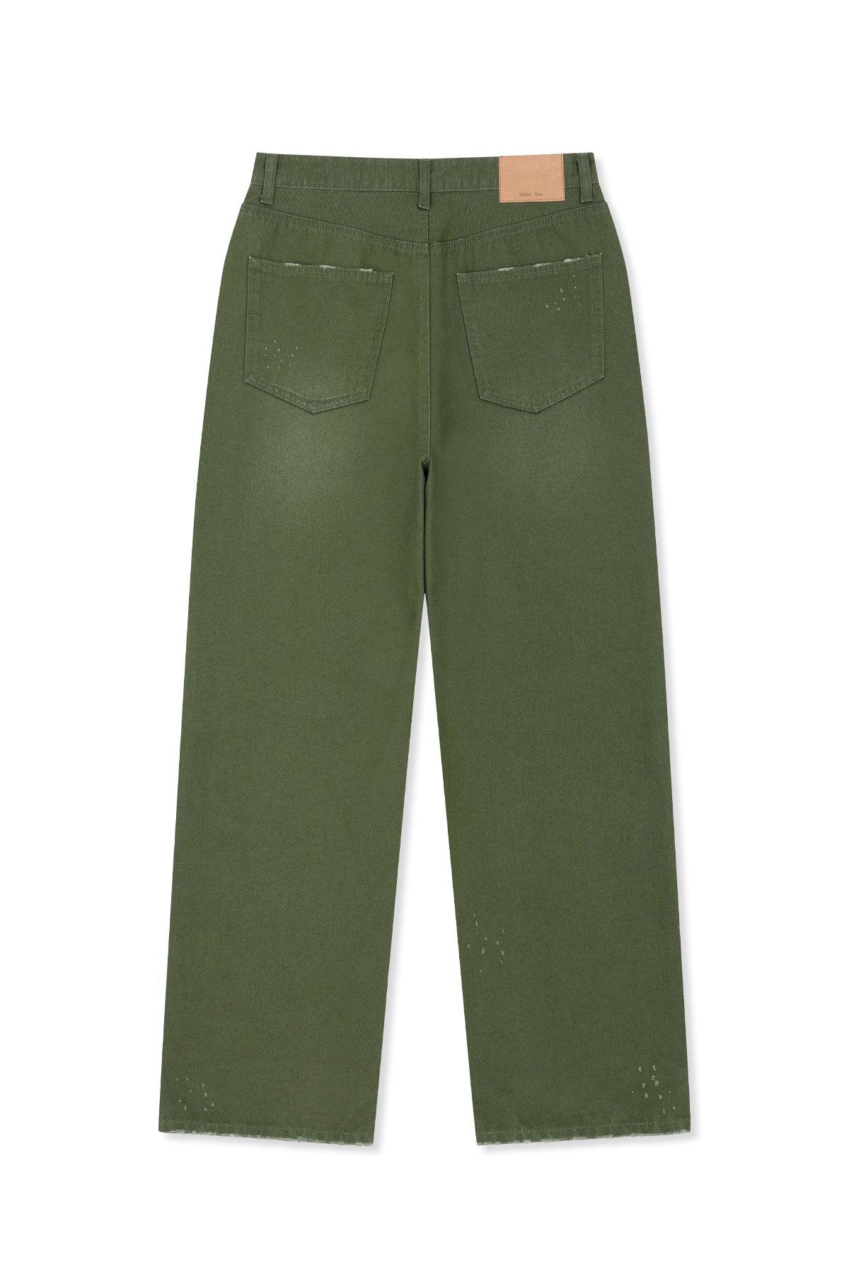 Matin Kim - Distressed Denim Pants (Khaki) product image 3 | TRAB K-Fashion Australia
