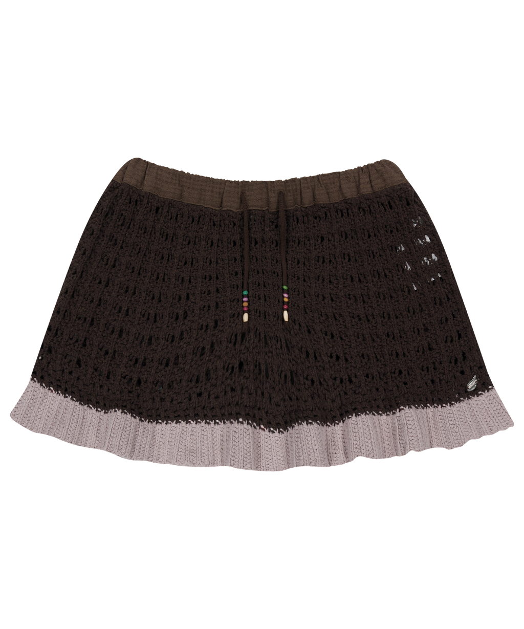 Coyseio - Layered Knit Skirt (Brown) product image 1 | TRAB K-Fashion Australia