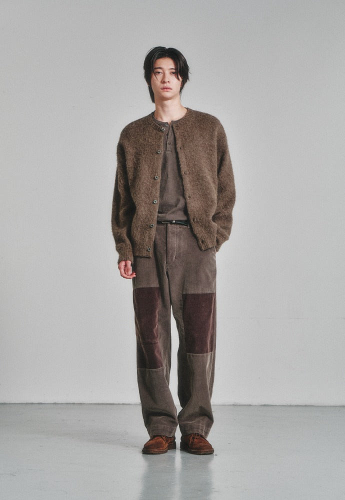 Art if acts - Alpaca Round Neck Cardigan (Mud) product image 1 | TRAB K-Fashion Australia