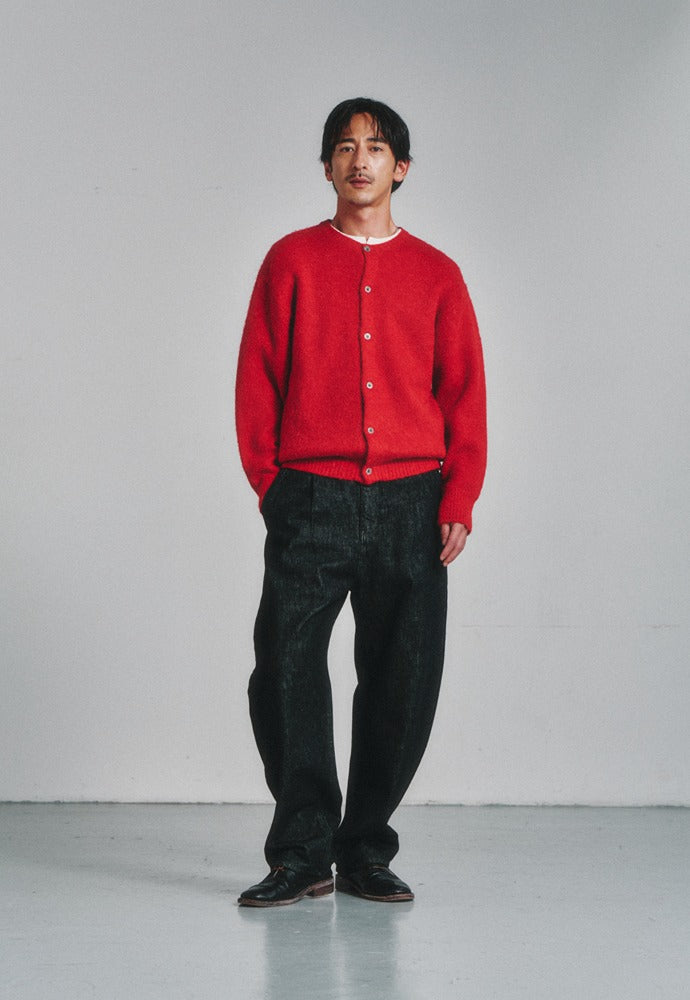 Art if acts - Alpaca Round Neck Cardigan (Red) product image 1 | TRAB K-Fashion Australia