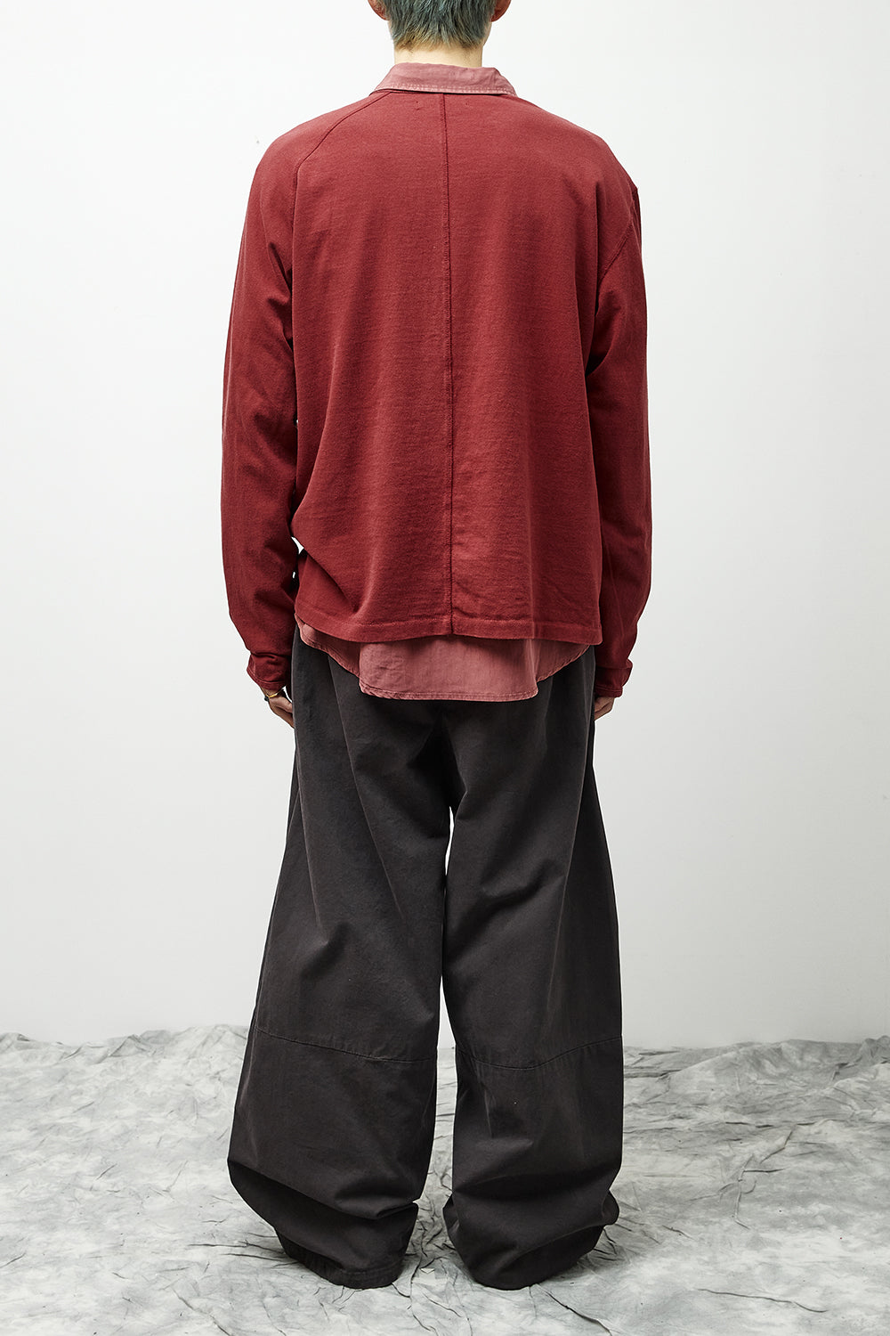 Hatchingroom - Double Henley Neck Tee Bleached (Red) product image 14 | TRAB K-Fashion Australia