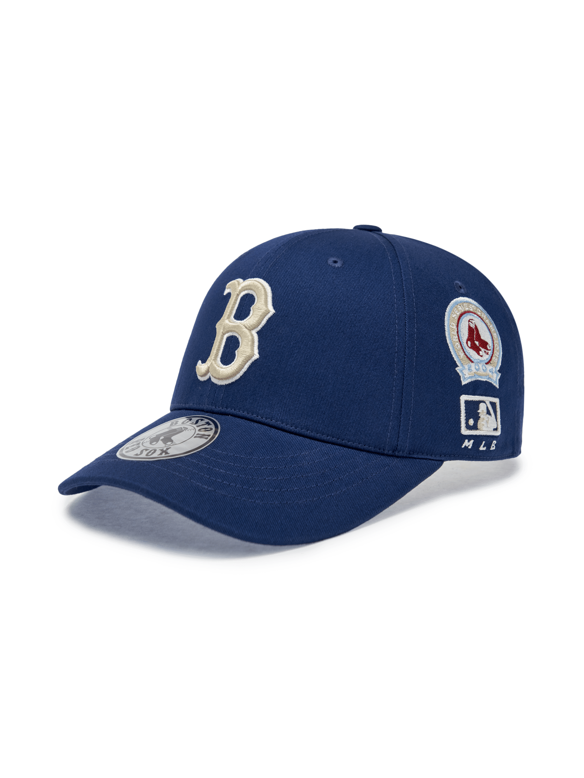 MLB Korea - MLB Signature All-Over Patch Structure Ball Cap Boston Red Sox (Navy) product image 2 | TRAB K-Fashion Australia