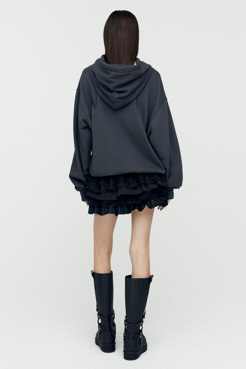 Andersson Bell - (essential) Unisex Adsb Milan Embroidery Hoodie (Charcoal) product image 2 | TRAB K-Fashion Australia
