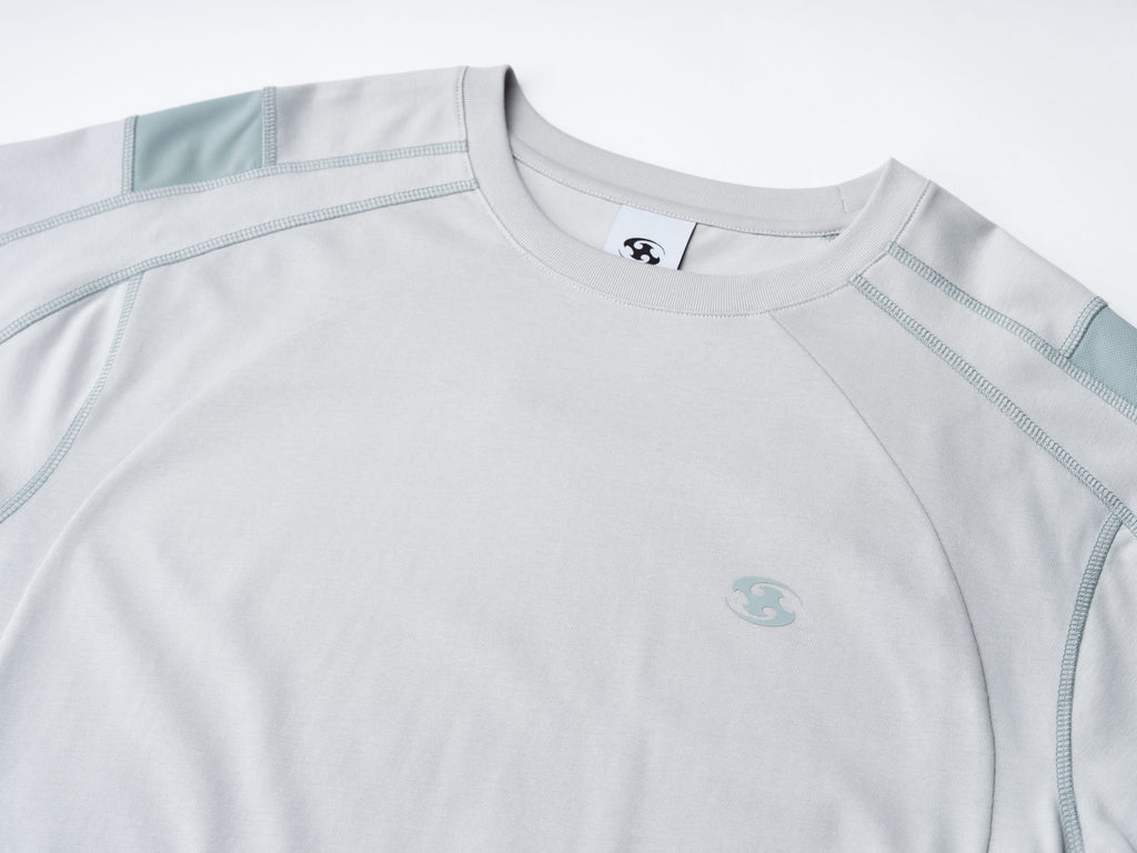 San San Gear - Mesh Paneled T-Shirt (Light Grey) product image 6 | TRAB K-Fashion Australia