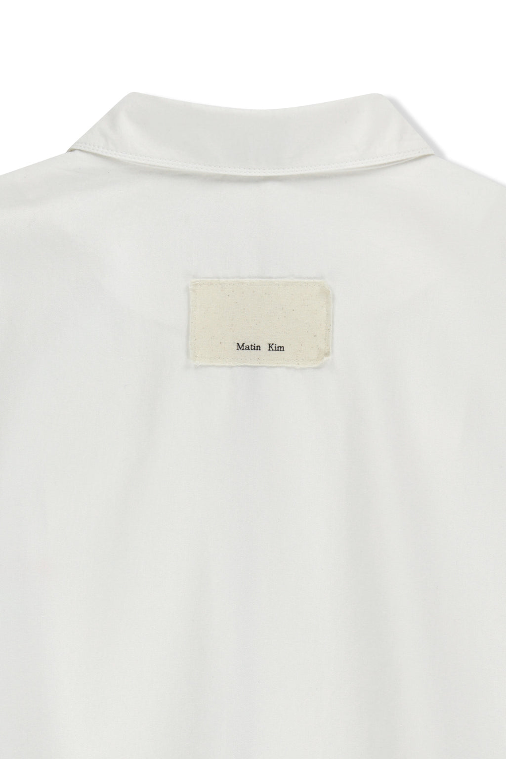 Matin Kim - Small Logo Cotton Zip Up Jumper (White) product image 6 | TRAB K-Fashion Australia