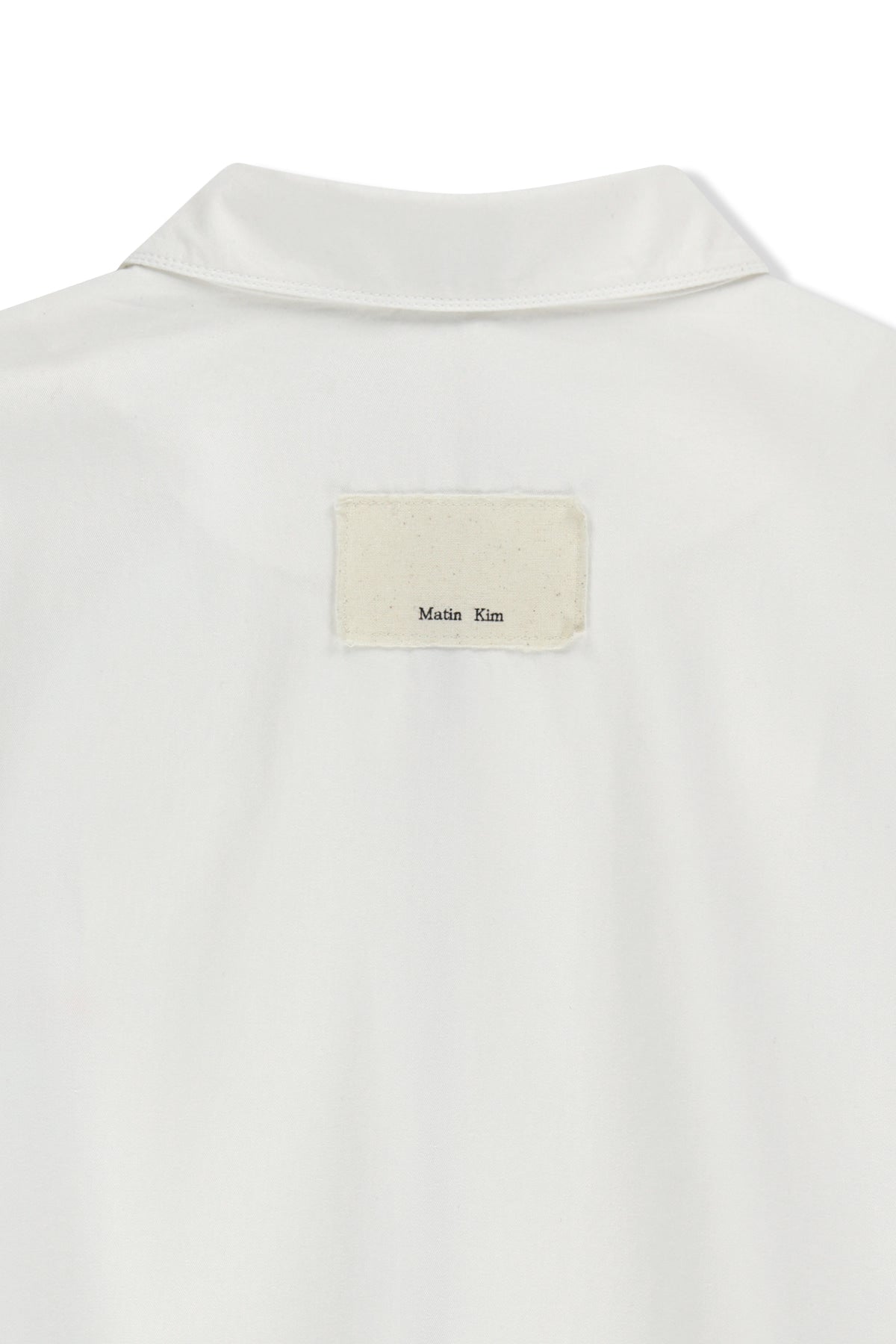 Matin Kim - Small Logo Cotton Zip Up Jumper (White) product image 6 | TRAB K-Fashion Australia