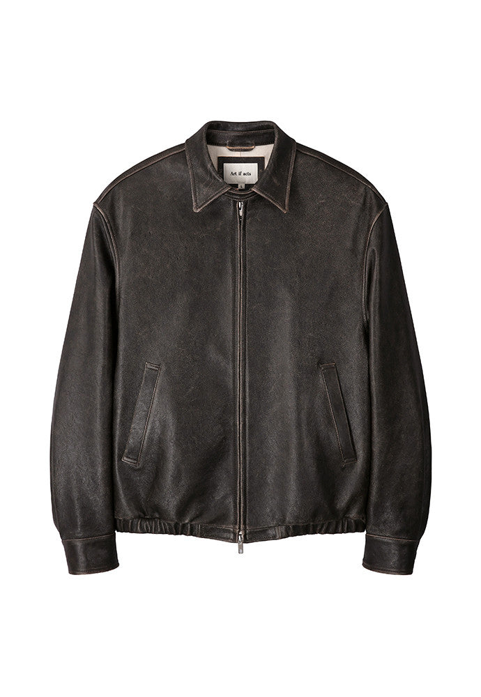 Art if acts - Vintage Leather Swing Jacket (Vintage Wood) product image 5 | TRAB K-Fashion Australia