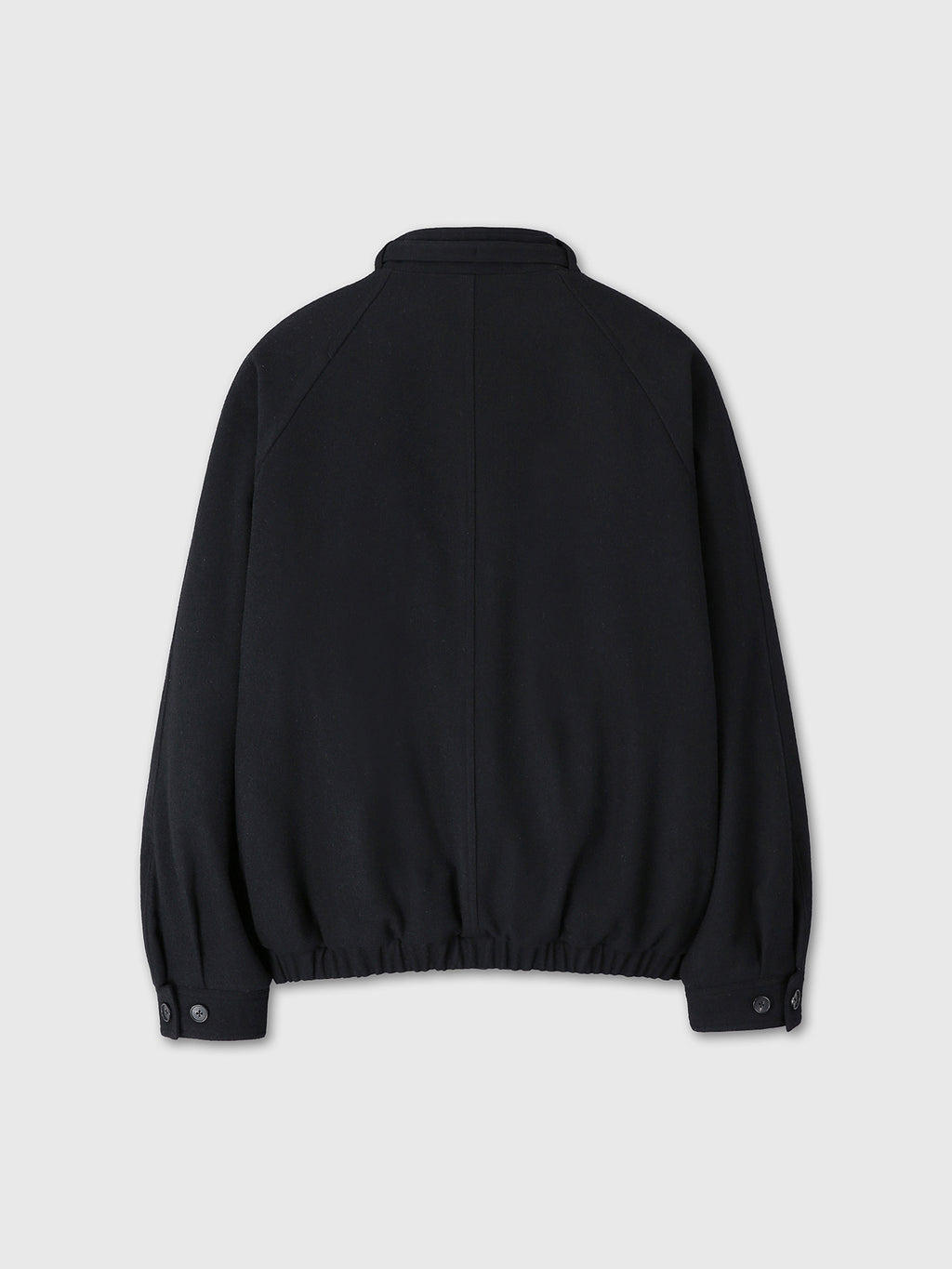 Tonywack - Wool Flannel Belted Stand Collar Bomber (Black) product image 10 | TRAB K-Fashion Australia