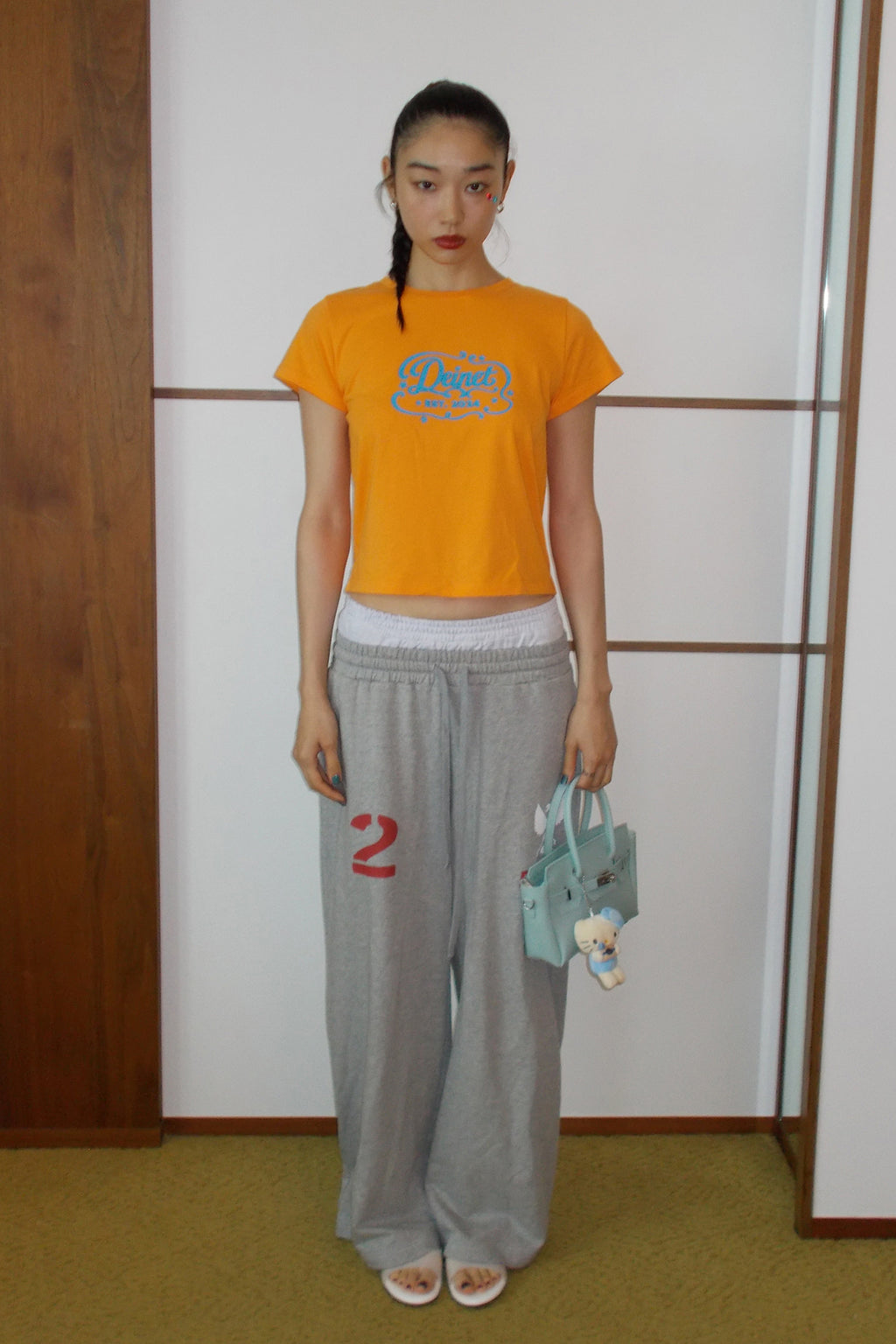 Deinet - Pop Color T-Shirt (Orange) product image 2 | TRAB K-Fashion Australia