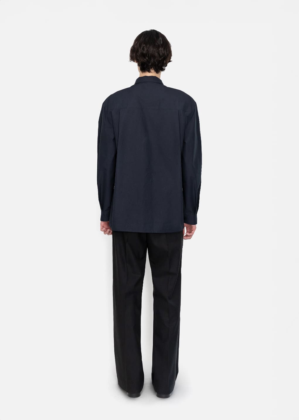 Amomento - Pleated Shirt (Navy) product image 4 | TRAB K-Fashion Australia
