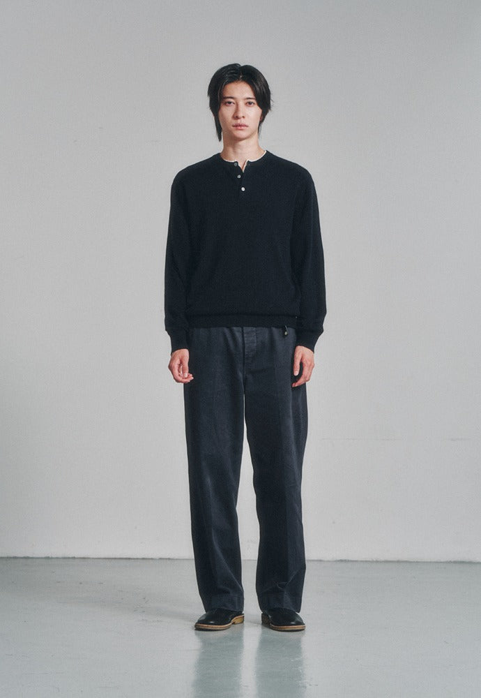 Art if acts - Henley Sweater (Dark Navy) product image 1 | TRAB K-Fashion Australia