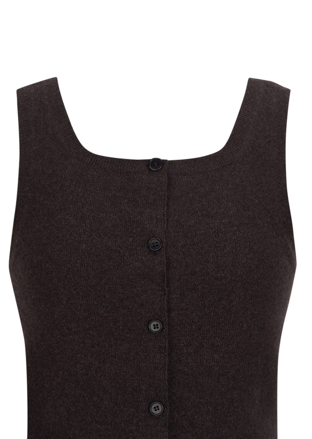 Amomento - Cashmere Button Up U-neck Vest (Brown) product image 8 | TRAB K-Fashion Australia