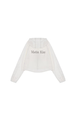 Matin Kim - Matin Crop Hoody Coating Jumper (Ivory) product image 1 | TRAB K-Fashion Australia