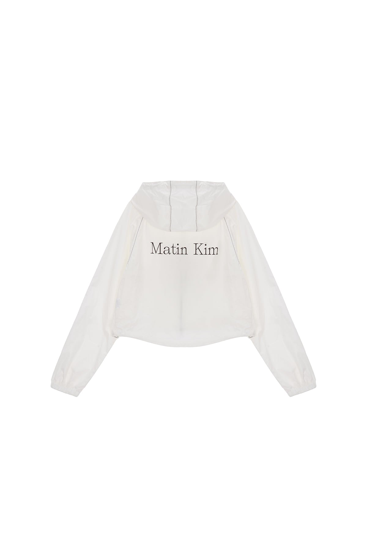 Matin Kim - [Pre-Order – Ships July 9] Matin Crop Hoody Coating Jumper (Ivory) product image 1 | TRAB K-Fashion Australia