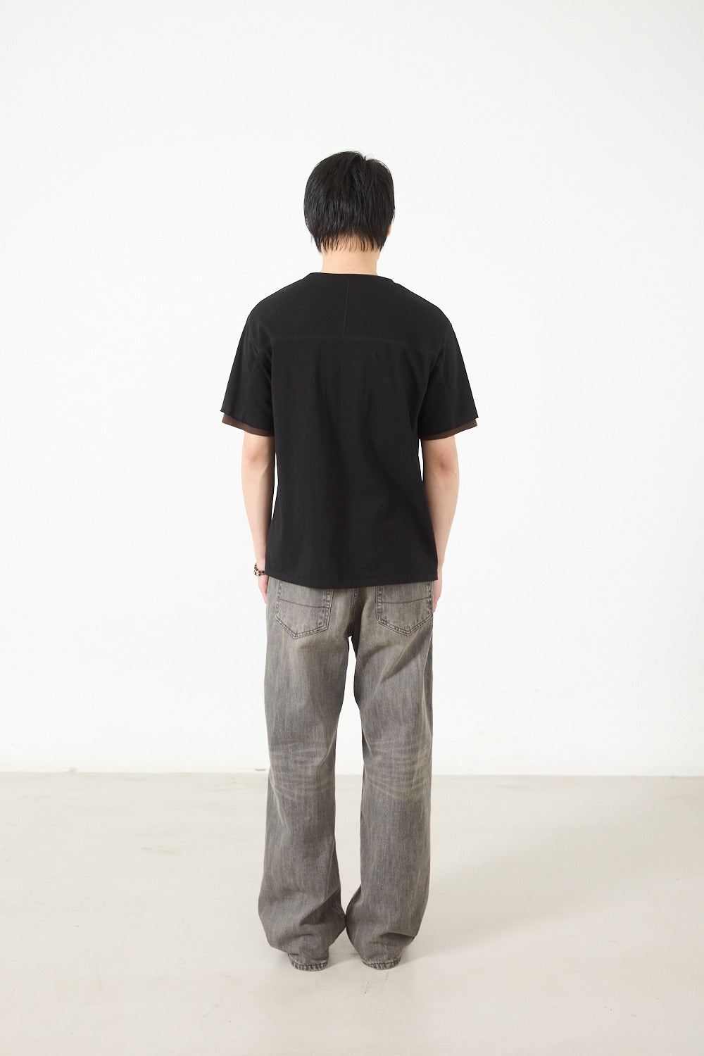Hatchingroom - Double Neck Tee (Black) product image 10 | TRAB K-Fashion Australia