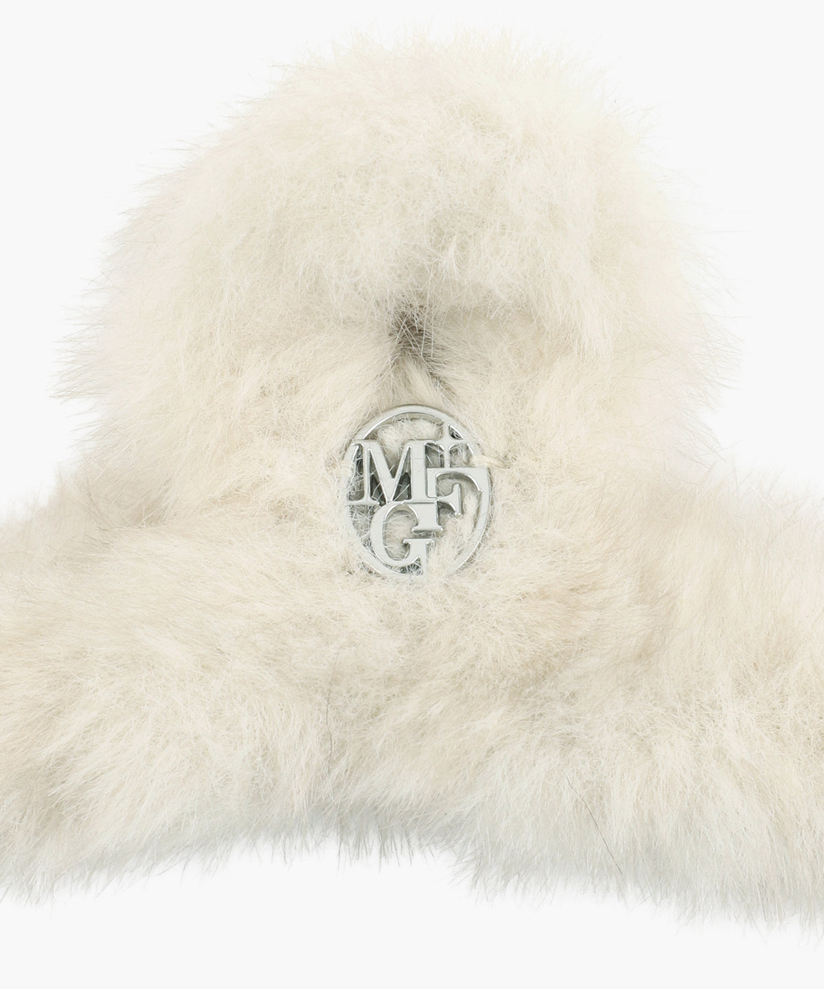 Marithe & Francois Girbaud - Circle Logo Fur Hair Clip (Beige) product image 4 | TRAB K-Fashion Australia