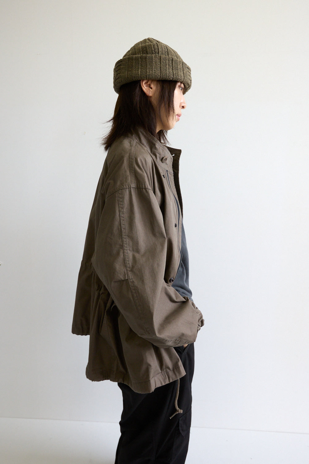 Hatchingroom - Jacquard Big Beanie (Khaki) product image 8 | TRAB K-Fashion Australia