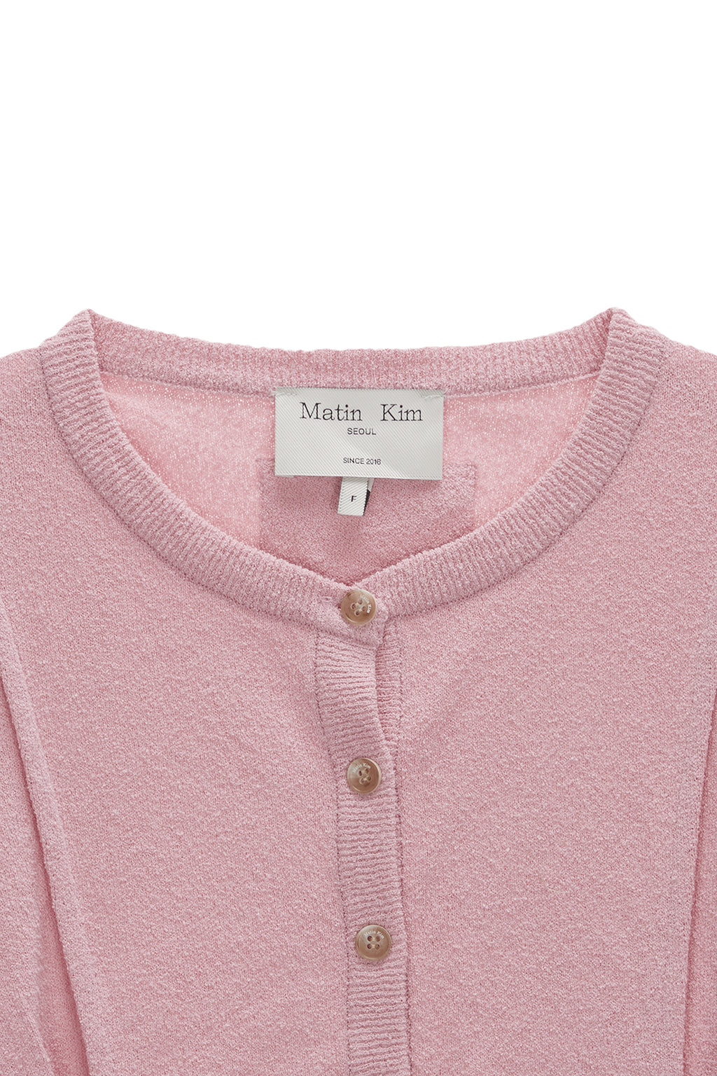 Matin Kim - Pintuck Point Knit Cardigan (Pink) product image 3 | TRAB K-Fashion Australia