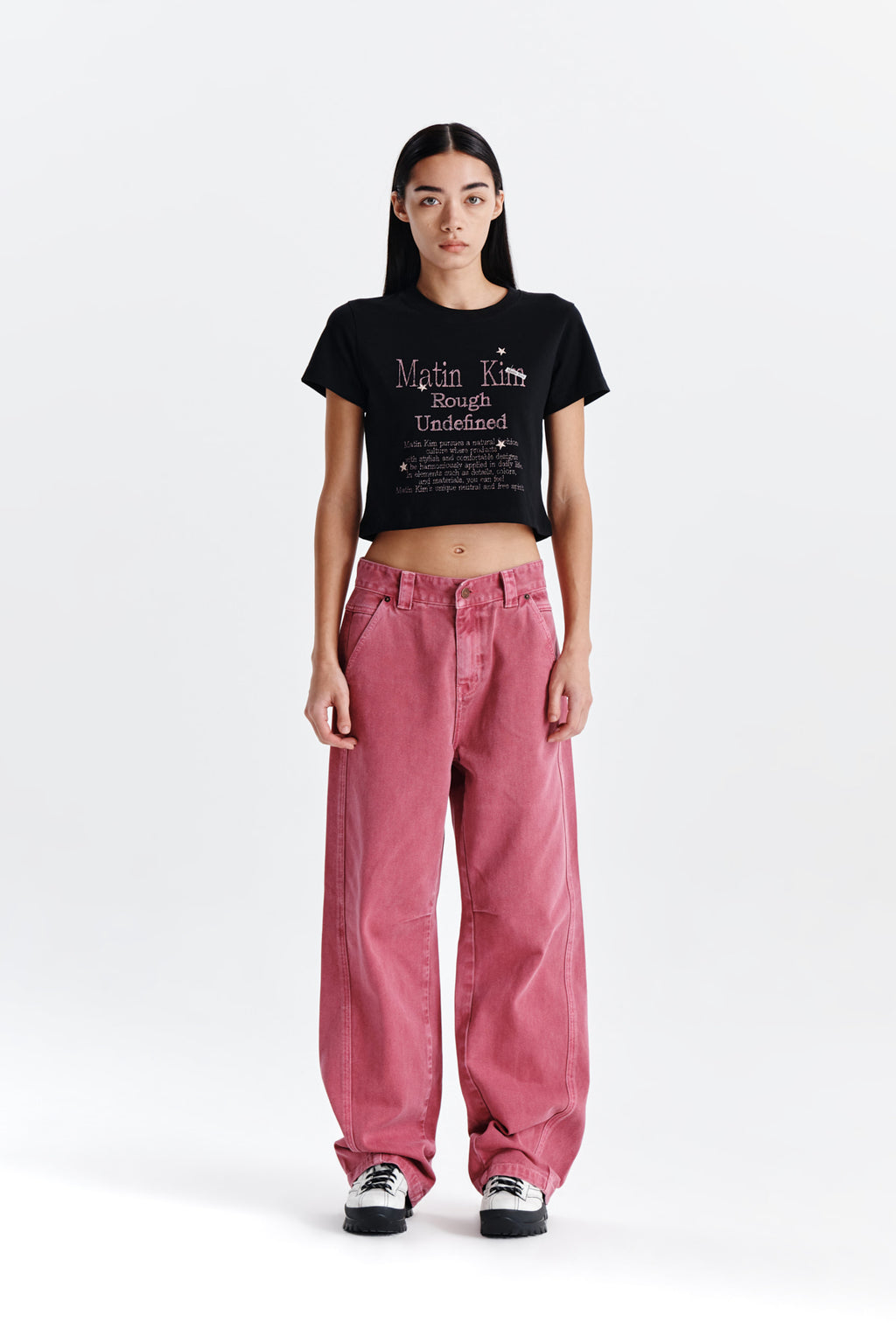 Matin Kim - Side Point Color Denim Pants (Pink) product image 5 | TRAB K-Fashion Australia