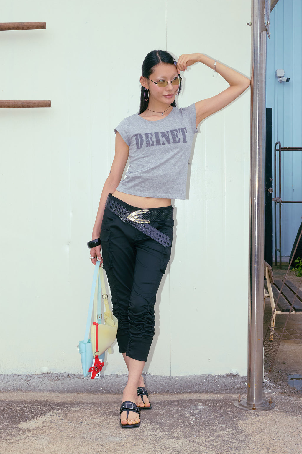 Deinet - Typo Graphic2 T-Shirt (Melange Grey) product image 4 | TRAB K-Fashion Australia