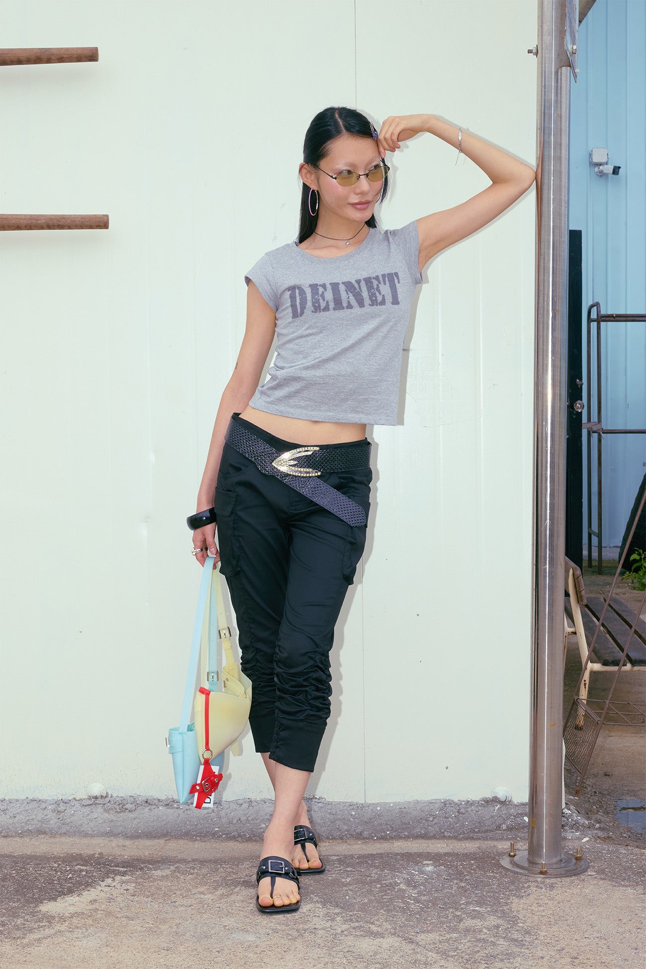 Deinet - Typo Graphic2 T-Shirt (Melange Grey) product image 4 | TRAB K-Fashion Australia